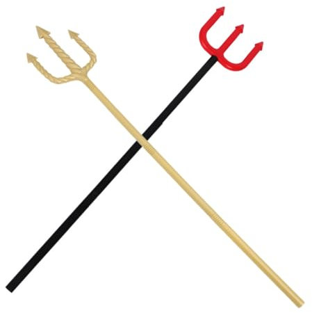 YARNOW 2pezzi Forchetta Diavolo in Plastica Accessori Per Costumi Da Diavolo Halloween Prop Cosplay Forcone Per Ragazzo e Adulti