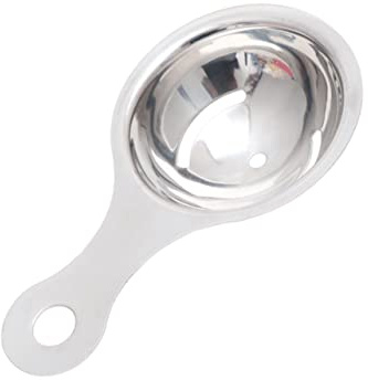 FUNOMOCYA Edelstahl Eigelb Eiweiß Trennmittel mit Glatter Innenschicht Praktisches Küchenzubehör zum Kochen und Backen Schützt Dotter vor Spritzern Silber