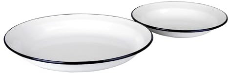 Brightium Plato hondo - plato de cerámica blanca, diámetro de 28 cm, ideal para servir sopas y guisos, resistente y apto para uso diario.