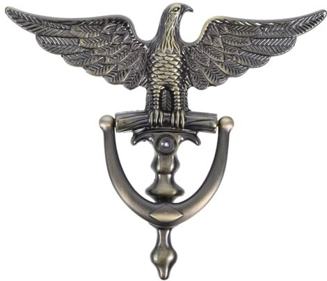 NUOBESTY Zinc Alloy Door Knocker with Peephole Elegant European Style Front Door Decor Anti-Rust Design Eye-catching Antique Finish for Enhanced Security and Style