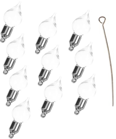 EPIGEIST 10 pièces Lot de Mini Flacons Parfum Verre Transparent avec Bouchons à Vis Rechargeables Portables pour Huiles Essentielles et Petites Bouteilles Vides