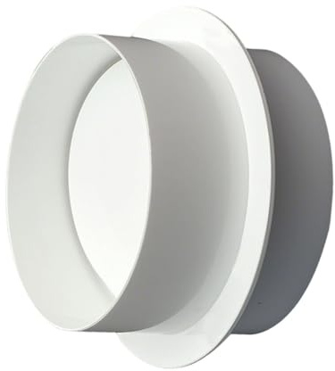 Clapet anti-retour unidirectionnel en plastique ABS, clapet silencieux pour ventilateurs d'extraction de salle bain la ventilation des maisons et hôtels, installation facile blanc 125mm