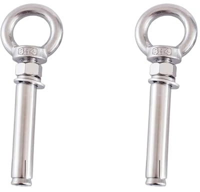 Hebeösen, 2 Stück M10 Edelstahl-Spreizdübel mit Ring for Beton- und Ziegelanker(M10x120mm)