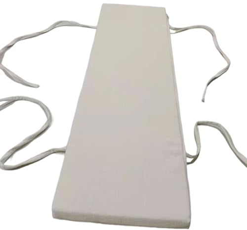 Outdoor/Indoor Bench Cushs 28x14x2in, Non-Slip Seat Pad with er for Deck Chairs, Beer Tents, Swings, Bay - White, Multiple