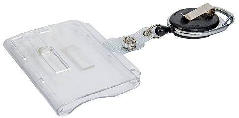 KARTENHALTER - Schwarz Weiß Blau Rot Transparent Set Schieber Schnur Zugband Ausweishalter Ausziehbar Ausweis Kartenhülle Schutzhülle Horizontal Vertikal Lanyard Karte JoJo Gürtelclip Clip
