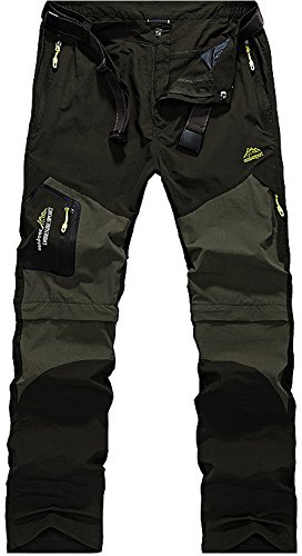 GITVIENAR Herren Outdoor Zwei Teile zerlegbar wandernde Hose schnell trocknende Hosen Sonnenschutzmittel atmungsaktive Bequeme lockere Hosen verschleißfeste Freizeithose Kletterhose