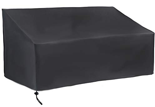 CHEYLIZI Garden Bench Covers 2 Seater, Waterproof, Windproof, Anti-UV, Tear Resistant 210D Oxford Fabric Outdoor Patio Bench Seat Cover
