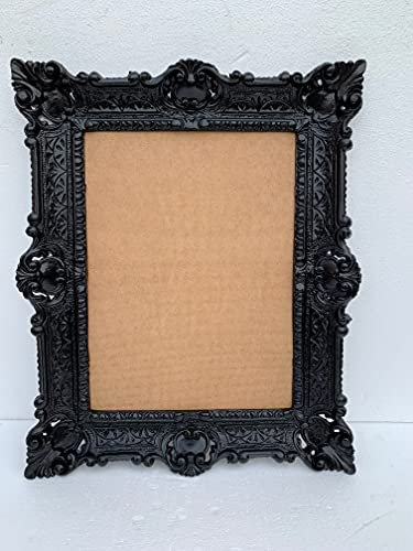 artissimo Cornice portafoto barocca, colore nero, senza vetro, 56 x 46 cm, antica, 3049