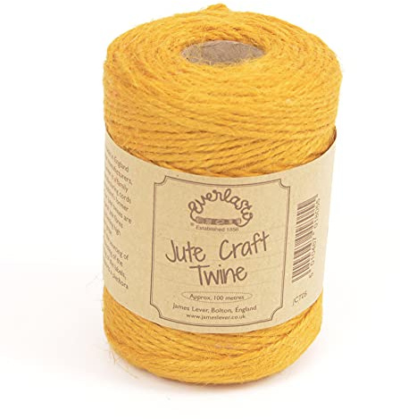 EVERLASTO Jute Twine [100 M / 2 mm], Garden Twine, Garden String - UK Brand | Natural biodegradable jute fibre, ideal for crafts, gift wrapping, floristry and decoration, made in UK