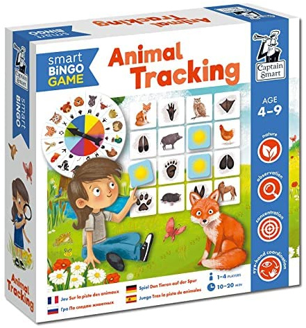 Captain Smart Bingo Spiel Kinder Karten Ab 4 Jahre Kartenspiel Tiere 1 Bis 4 Spieler Brettspiel Lernspiel Jungen Mädchen Beobachtung Familienspiel
