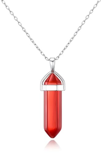 Philip Jones Carnelian Genuine Gemstone Necklace
