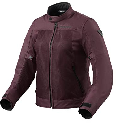 REV'IT! Revit Eclipse 2 Giacca Tessile Moto da Donna, Rosso Scuro, 40