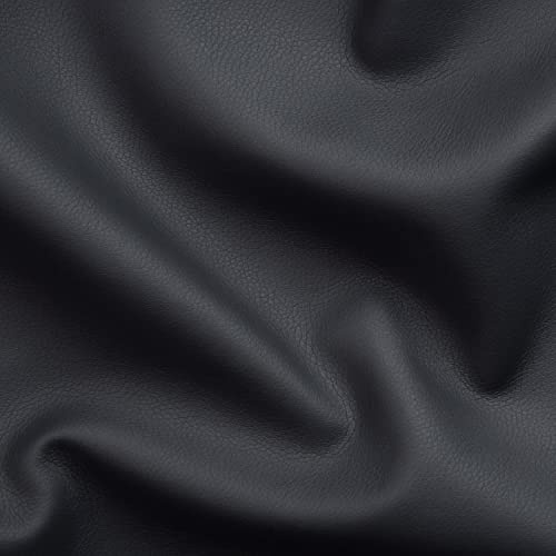 PINaPIN Möbelstoff Kunstleder Polstermaterial Polstermöbel Polyesterstoff Stoffe meterware zum Freizeit-Sets, Möbelbezüge, Möbelpolsterei, Sessel, Zubehöre 100 x 140 cm (SCHWARZGRAUU)