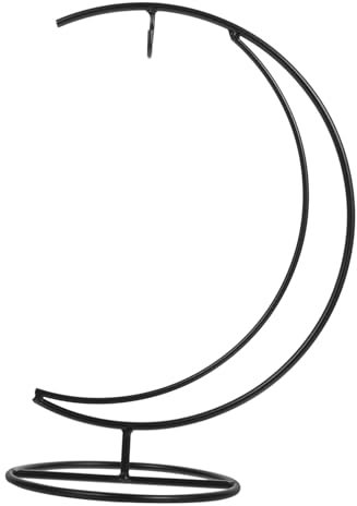 OUNONA Pendelständer aus Eisen 26cm mit Rundfuß, Schwarz, für Deko