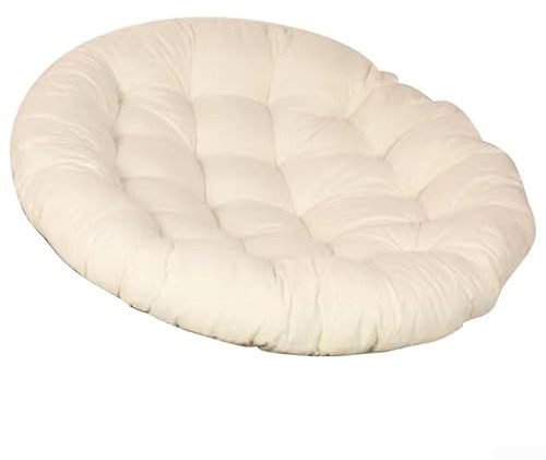 HpLive 50x50cm Kissen Sitzauflage Schwingsessel Rundes Dicke Stuhlkissen Bequem Weich Sitzkissen Hängesessel, Terrassensitzkissen Stuhlkissen(Weiß)