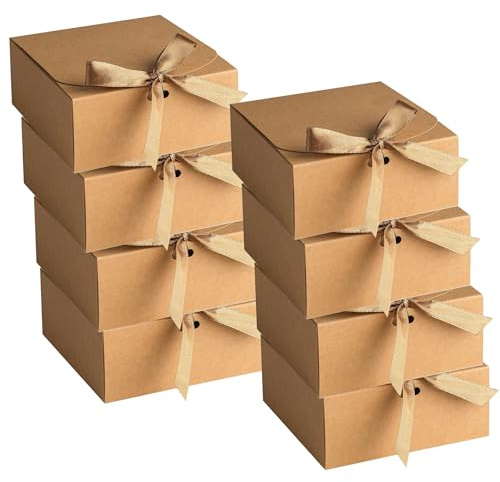 Goomp 20 Stück Geschenkbox,Geschenkbox mit Deckel 16.5 x 16.5 x 5 cm Geschenkboxen Set Brautjungfer Vorschlag Box für Hochzeit Geschenk Geburtstag Weihnachten Verpackung Schokolade Cupcake Crafting