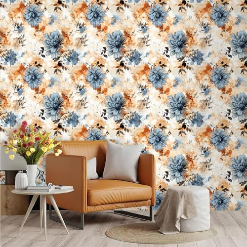 Selbstklebende Tapete Marmorblume Strukturtapete Wandtattoo Schlafzimmer Tapete Selbstklebend Vliestapete Wallpaper for Living Room Tapeten Wandschutzfolie 45x300cm