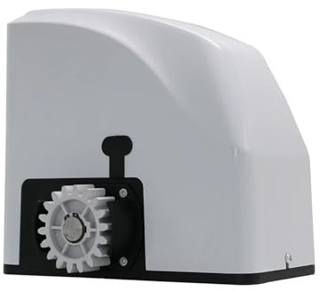 Automatiska Dörröppnare, Skjutportöppnare AC-driven 800KGS aluminiumlegeringsväxel med 2 fjärrkontroller Elektrisk dörröppnare(Gray AC 110V)