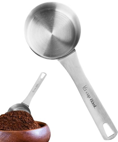 Cucchiaio dosatore in acciaio inox – Cucchiaio dosatore multiuso da cucina portatile | Cucchiaio da tavola facile da pulire in acciaio inox, cucchiaio da zucchero per misurare ingredienti liquidi