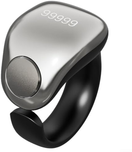 Anello intelligente per conteggio preghiere, impermeabile e regolabile, traccia fino a 9999 conteggi con integrazione app (ossidazione)