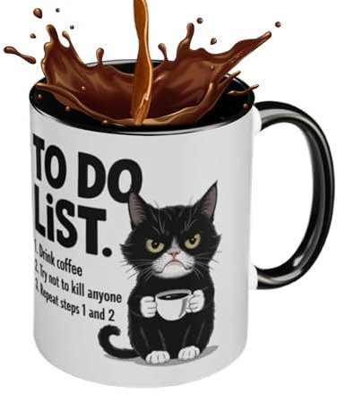 Générique Mug À Café Chat | Tasse À Café Originale Chat - Contenant Isotherme Réutilisable Anti-Brûlure Pour Maison Bureau Usage Quotidien