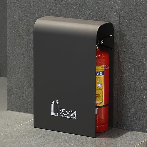 GZKDKZB Soporte para extintor de Incendios, Soporte Decorativo de Suelo, Soporte arqueado, para Uso Comercial y Exterior (Gris Oscuro)