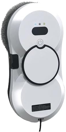 Intelligent Age Release Hands Robot Window Cleaner Set 5600 Pa Suction Automatic Washer Convenience System Navigation Remote Control For All Smooth (White, D)