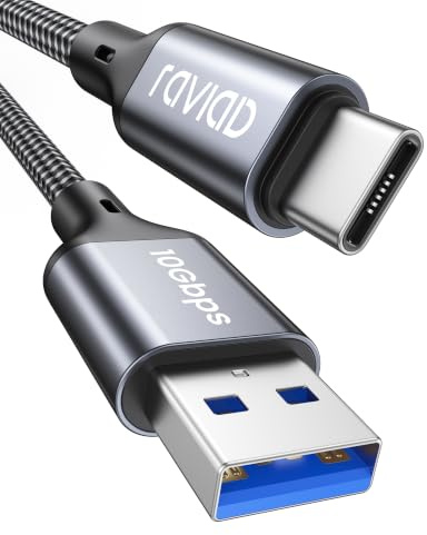 RAVIAD USB C Kabel 1M, USB 3.2 Gen 2 Schnellladekabel USB C 10Gbps Daten | Nylon Geflochten QC 3.0 USB C Ladekabel für iPhone 17 16 15 Pro Max, Samsung Galaxy S26 S25, Macbook, iPad Pro, Air, Pixel