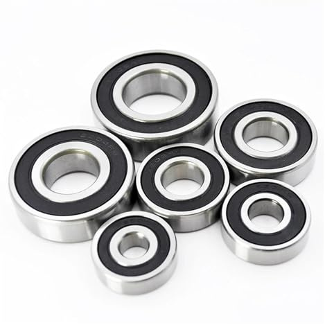 Kugellager aus Chromstahl, Rillenkugellager, 2er-Pack, Chromstahl, Serie 6200-6206, abgedichtet(20X47X14mm(6204-2RS))