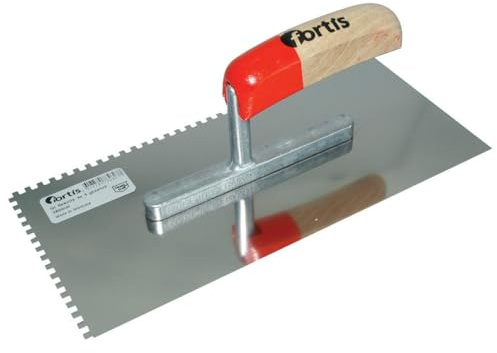 fortis Glättekelle gezahnt rostfrei 280 x 130 mm 6 x 6 mm