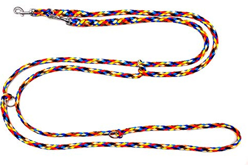 elropet Hundeleine f. kleine Hunde Doppelleine 2,80m 4fach verstellbar Navajo