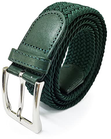 Glamexx24 Elastischer Gürtel Unisex, Geflochtener Stretchgürtel für Damen & Herren, Stufenlos Verstellbarer Stoffgürtel ohne Löcher, Flechtgürtel für Jeans & Freizeithosen (Breite: 3,5 cm)
