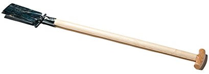 Unbekannt Geschmiedeter Beetspaten mit Auftritt und Eschen-T-Stiel (80cm)