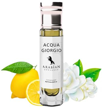 Arabian Opulence FR10 ACQUA GIORGIO Roll-on Parfümöl | Konzentriertes Parfüm Körperöl | Langanhaltendes Parfüm auf Ölbasis für Männer | Reisegröße Alkoholfreies Parfümöl Flasche (6ml)