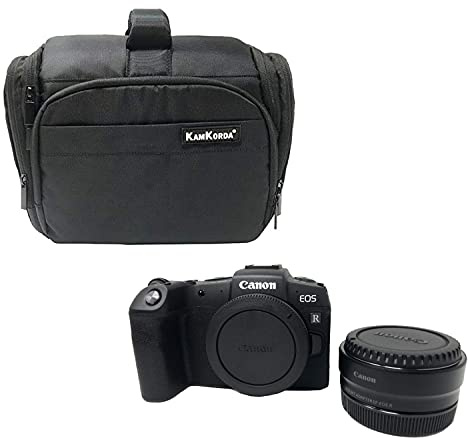 KamKorda Camera Bag + RP Mirrorless Digital Camera Body Only + EF R mount adapter, 26.2MP Full-Frame CMOS Sensor, DIGIC 8 Image Processor, UHD 4K and Full HD 1080 Video + 2 Year Warranty