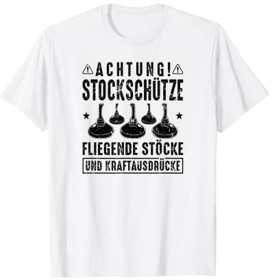 Achtung Stockschütze Eisstöcke Eisstockschießen T-Shirt