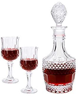 Carafe Vin Decanter de raisin cristal sans plomb Sculpté avec couvercle vin distributeur de vin verre rouge vin décanteur de viande coulée de flacon de vigne ustensiles de vin Carafe a Decanter