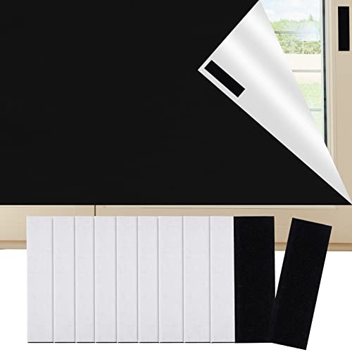 BEHAHAI Portable Blackout Blinds, 150 * 300CM Blackout Material Temporary Blackout Blinds Stick On Window No Drill Blackout Blinds with Self Adhesive Fasteners for Nursery Bedroom and Travel