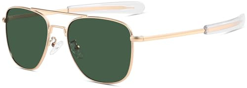 Gtand Vintage Military Style Pilot Aviator Sunglasses For Men Women Metal Sun Glasses Bayonet Temples 54mm