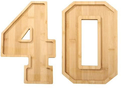 BEIJIALY Boîte à Charcuterie en Bois Numéro 40, Planches à Charcuterie en Bois pour Plateau de Fromages aux Fruits, Plateau à Charcuterie numéroté, Plateau de Service en Bois (40)