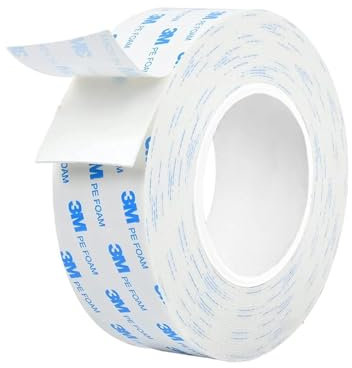 FOLAI Tapes - Ruban Adhésif Double Face 3 M Pour Intérieur et Extérieur, Étanche, Ruban de Montage Pour Objets Lourds, Mousse PE, Fixation d'Objets, Applications Permanentes - (10 mm x 3 m)
