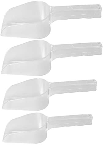 Cabilock 4stücke Teiliges Eiswürfel Mehlschaufel Aus Langlebigem Kratzfestem Kunststoff Mit Langem Griff Ergonomisch Poliert Multifunktional Für Eis Mehl Zucker Und Süßigkeiten Spülmaschine
