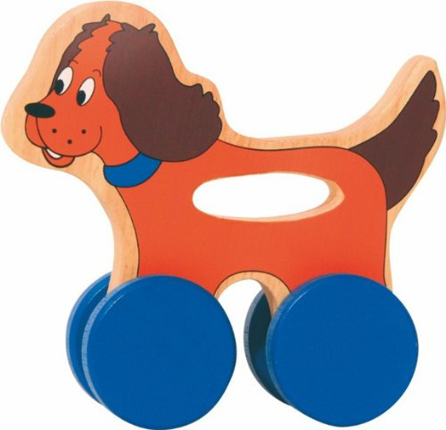 alles-meine.de GmbH Ziehtier/Ziehfigur/Nachziehtier - Schiebefigur Krabbelfigur Krabbeltier Hund Tier - für Kinder Mädchen & Jungen - Nachziehfigur/Hinterherziehen Hinterhe..