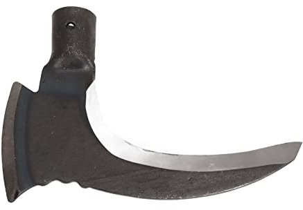 Ejoyous High Manganese Steel Double Scythe, Steel Grass Sickle Multifunctional Mowing Cutting Trees Handheld Double Sickle for Outdoor Gardening Tools (Single Cutter Head)