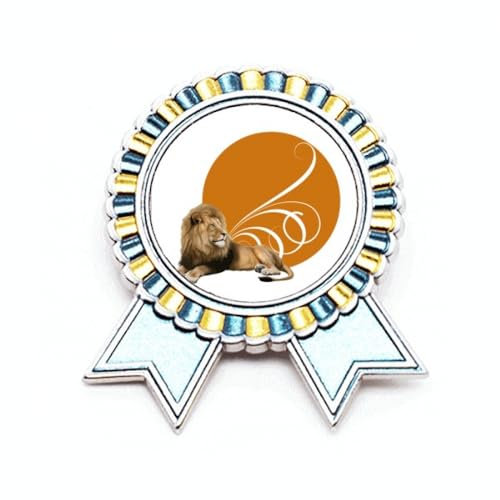 Brosche mit Löwen, wilde Flügel, Anstecknadel, Gewinner-Auszeichnung, Medaille, M, Metall