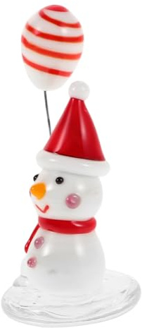 Alipis Stabile Weihnachts-schneemannfiguren Aus Glas Mini-schneemann-Dekoration Für Das Aquarium Schneemann-Set Für Den Urlaub Mooslandschaft