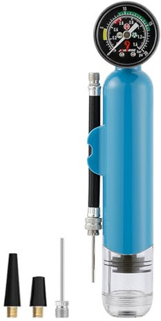 YHAILI Basketball-Pumpe mit Manometer, 20 PSI, tragbare Luftpumpe, Aufpumpen, Werkzeug, einfach zu bedienen
