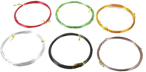 BESPORTBLE 6pièces Fil Aluminium Anodisé Pour Bonsaï Lot De Fils Pour Entraînement Résistant Flexible Et Réutilisable Pour Bricolage Et Jardinage