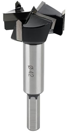 SUQIN 42mm Mèche Forstner Foret à Ailettes Plates,Multi-Dents Meche Bois Avec10mm tige hexagonale,Foret Forstner Pour Bois Panneaux D'aggloméré Panneaux De Fibres