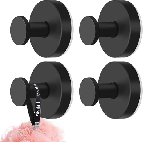 Omnikryp 4 Pezzi Gancio a Ventosa, Ganci a Ventosa in Acciaio Inox, Riutilizzabile, Rimovibile Senza Foratura, per Cucina, Bagno, Finestra Liscia, Vetro, Ufficio